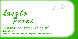 laszlo perei business card